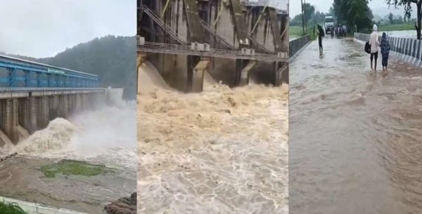 Panna Rain: पन्ना का उमरी गांव बना टापू, लहचूरा और बानसुजारा बांध के गेट खुले