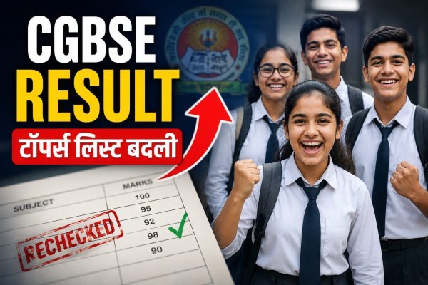 CGBSE Board Results: पुनर्मूल्यांकन ने बदली बाजी, 10वीं-12वीं की स्थायी मेरिट सूची जारी, कई छात्रों ने लगाई लंबी छलांग