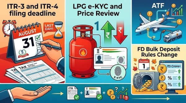 September Rules Change: अब जेब पर पड़ेगा असर, ITR से LPG तक जानें कौन-कौन से बदलाव