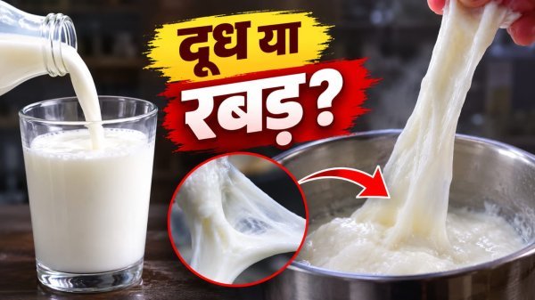 Milk Adulteration: बागली में अजीब मामला, दूध गर्म होते ही बनी जैली, हाथ से खींचने पर चिंगम की तरह खिंचा