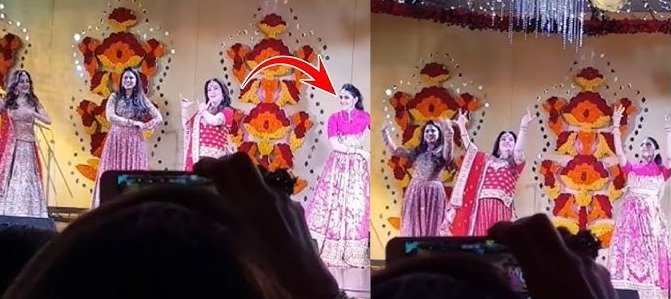 Ambani-kvinner danser til Krishna-bhajans(Image Source: Social media)