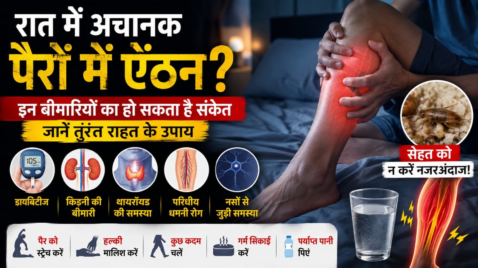 Night leg cramps(Image Source: AI Photo)