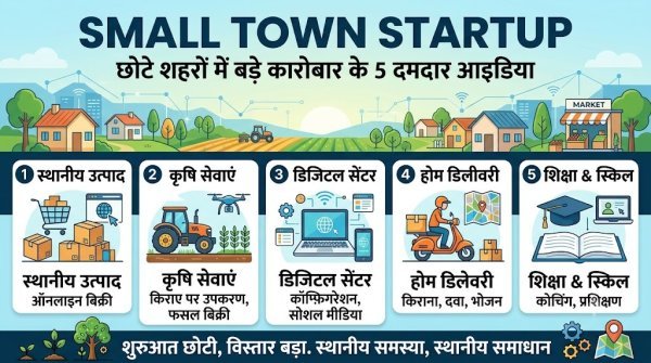 Small Town Startup: बड़े शहर नहीं, छोटे कस्बों में भी शुरू करें अपना स्टार्टअप, कम लागत में कारोबार का मौका