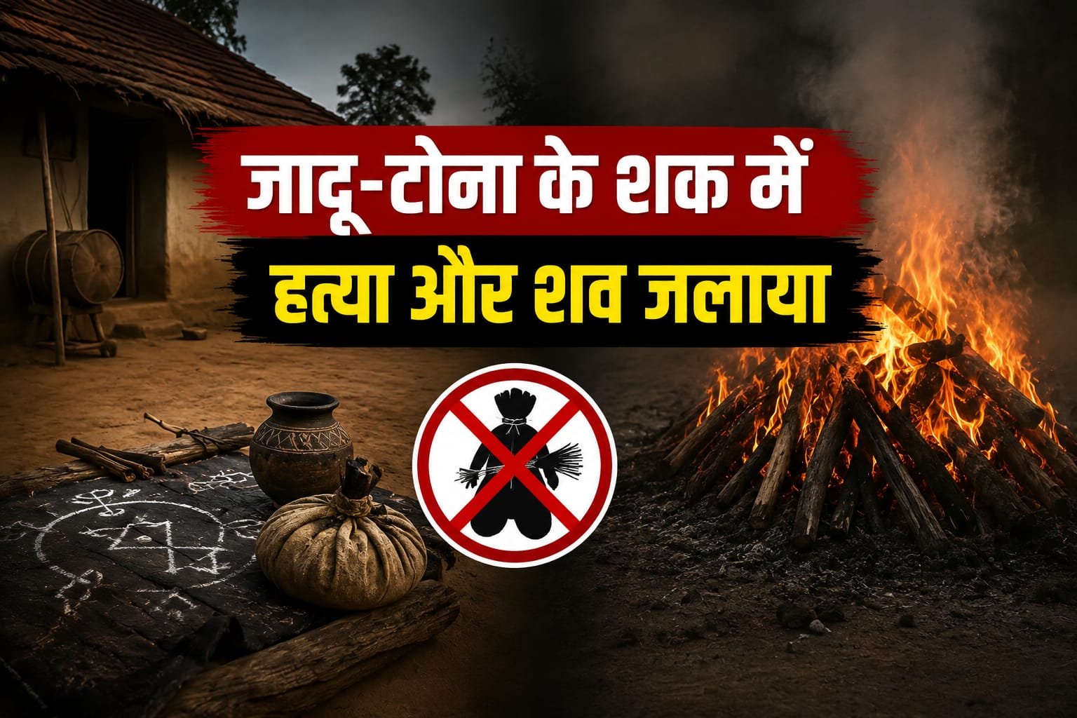 Murder case in Dantewada over suspicion of witchcraft(Image Source: AI Photo)