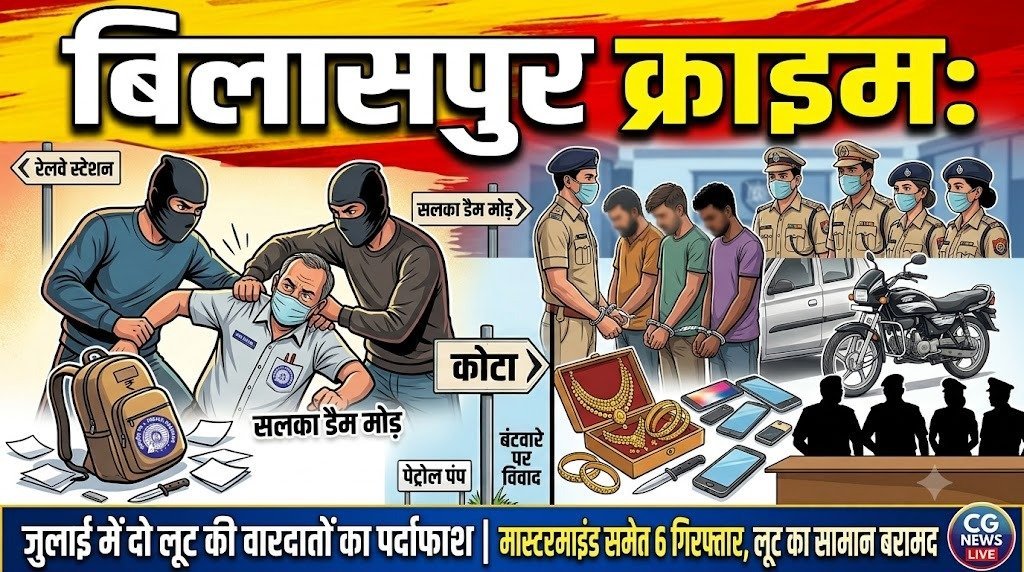 Six members of a robbery gang arrested in Bilaspur(Image Source: AI Photo)