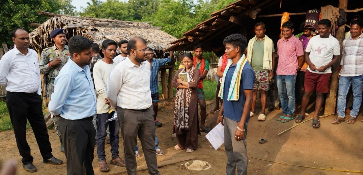 The Collector listened to the villagers grievances. (Image Source: CGDPR)