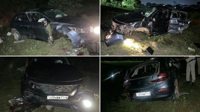Car accident on Serikhedi overbridge(Image Source: Keertiman Media)