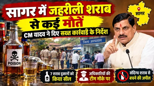 Sagar Poisonous Liquor: जहरीली शराब से मौतें, CM यादव ने दिए सख्त कार्रवाई के निर्देश