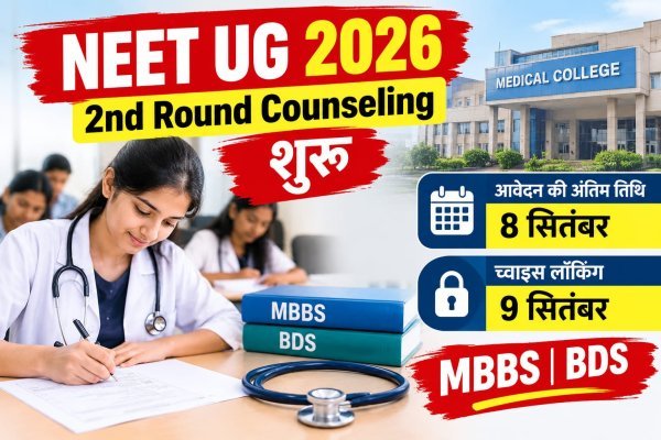 NEET UG 2026: छत्तीसगढ़ में MBBS-BDS Round 2 काउंसलिंग शुरू, 8 सितंबर तक आवेदन