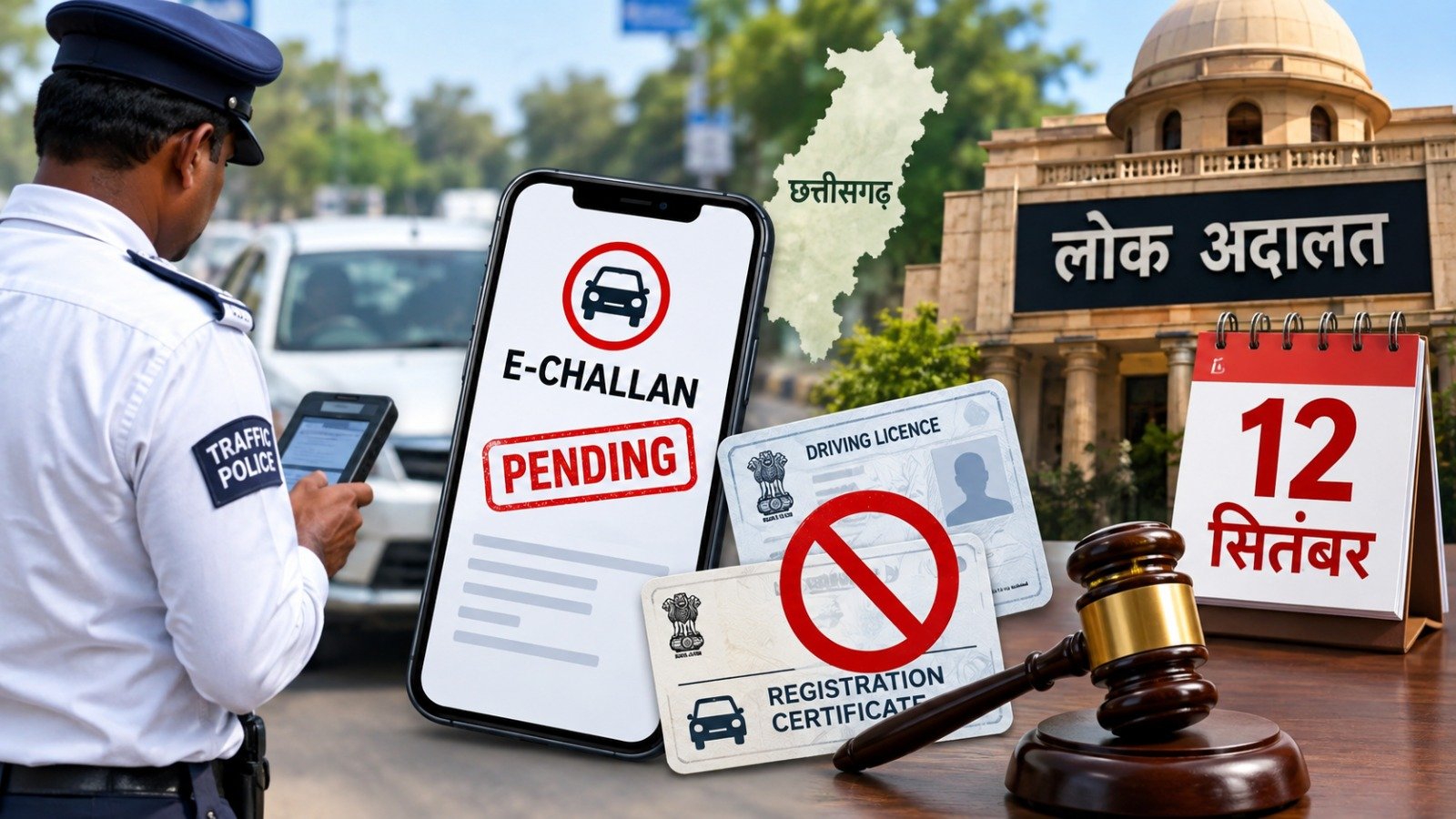 National Lok Adalat for the settlement of e-challans (Image Source: AI Photo)