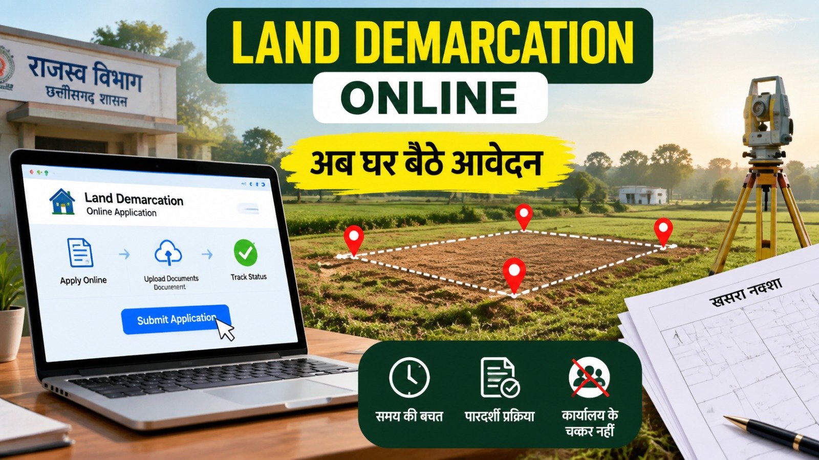 Online Land Measurement Service (Image Source: AI Genrated)