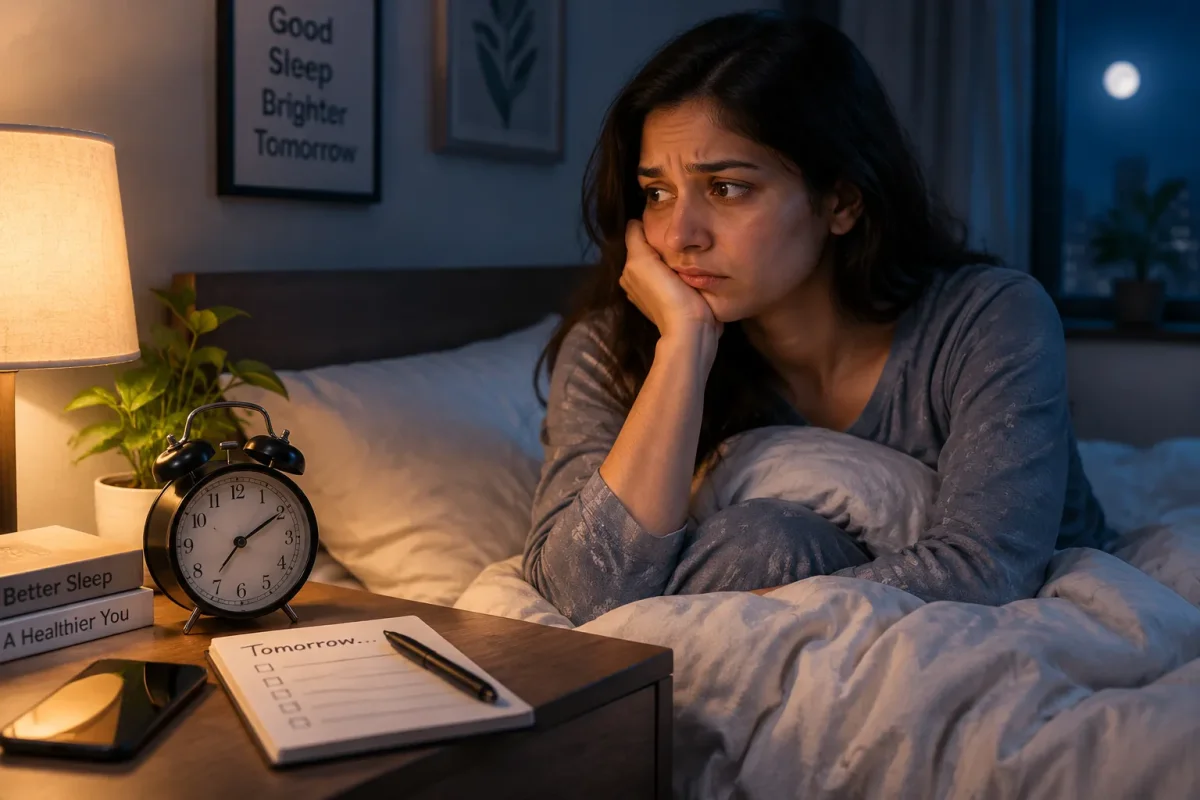 Tips to reduce night anxiety and improve sleep (Image Source: AI Photo)