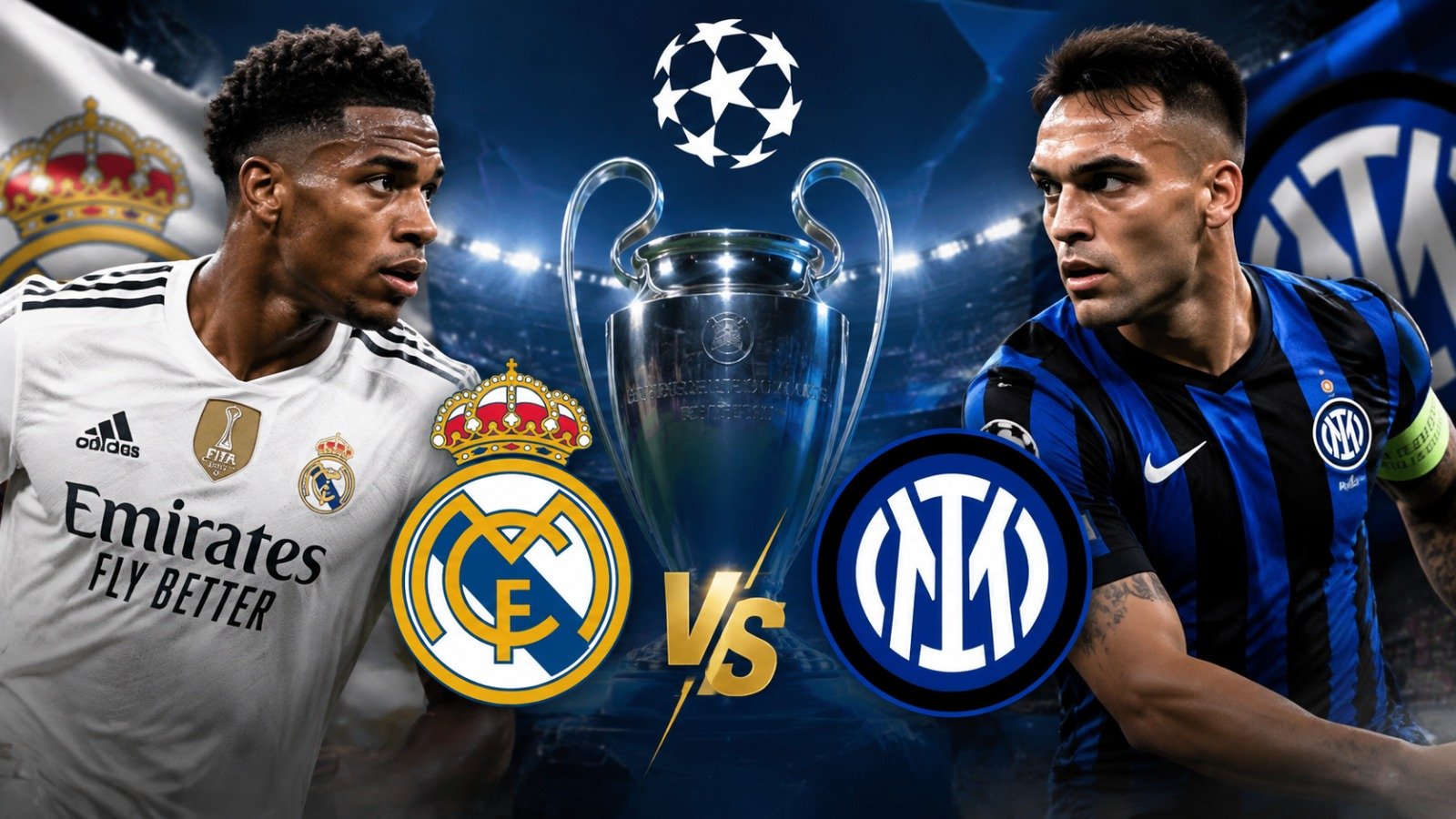Real Madrid vs. Inter Milan football match (Image Source: AI Photo)