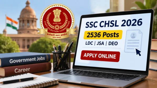 SSC CHSL Recruitment: 12वीं पास युवाओं के लिए 2536 पदों पर निकली भर्ती, जानें आवेदन की पूरी प्रक्रिया