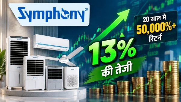 Symphony Share Price: 13% चढ़ा शेयर, 20 साल में निवेशकों को दिया 50,000% से ज्यादा रिटर्न