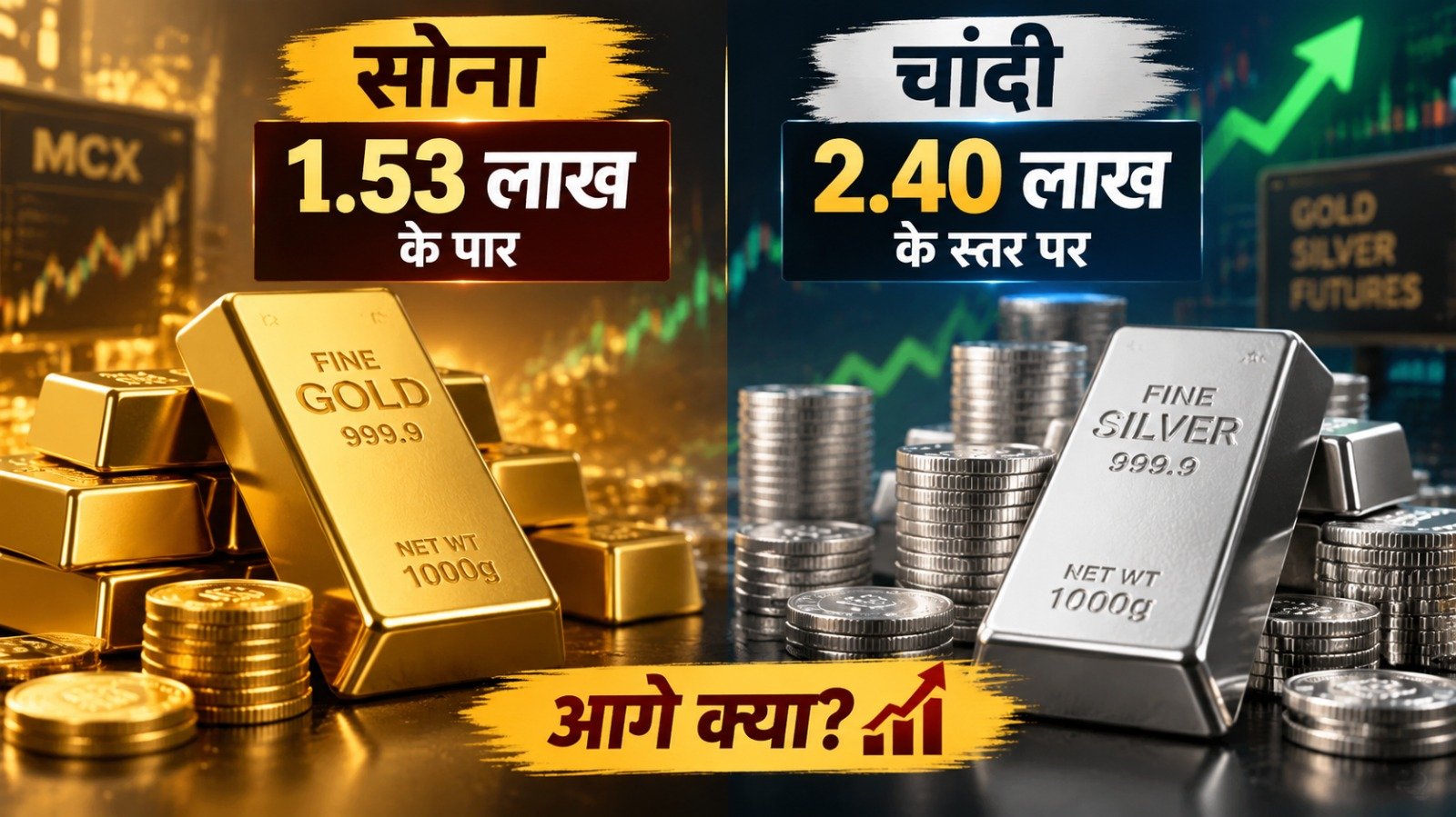 Rise in gold and silver prices (Image Source: AI Genrated)