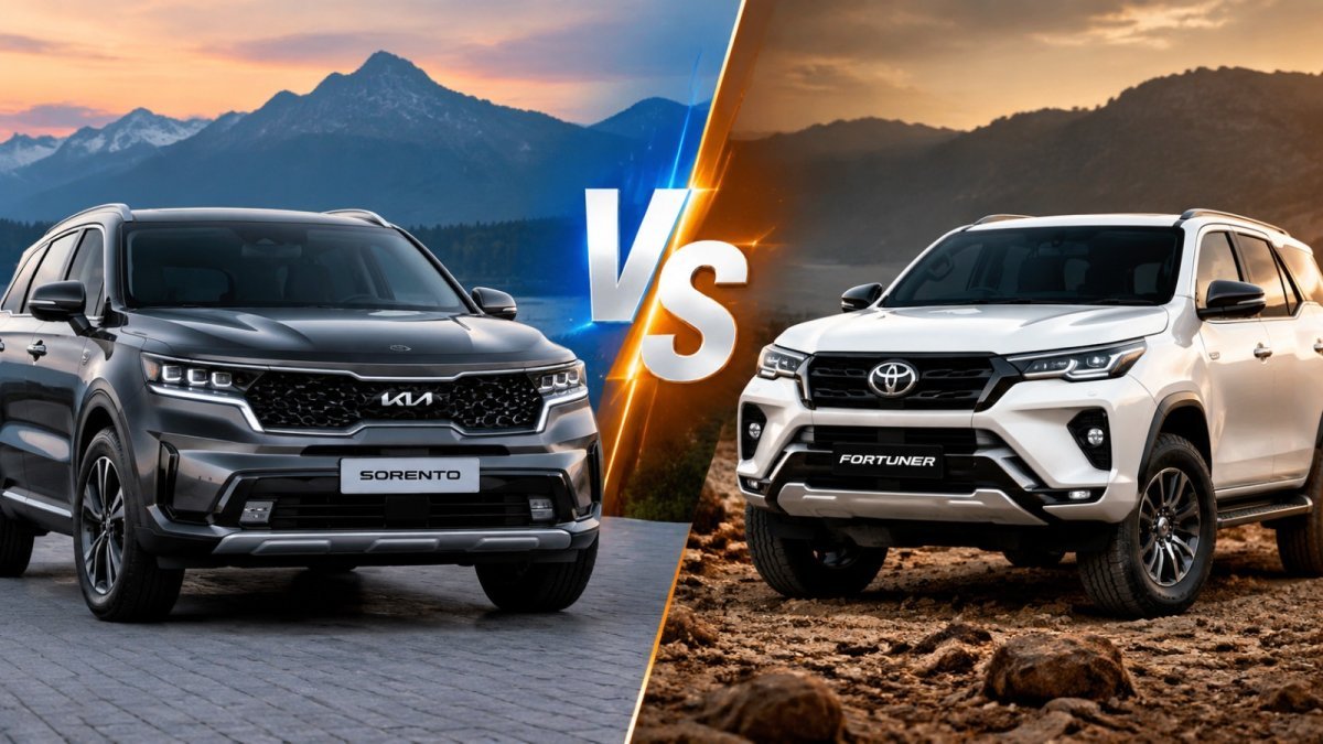 Kia Sorento and Toyota Fortuner (Image Source: AI Photo)