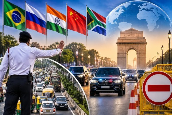 BRICS Summit 2026: दिल्ली में ट्रैफिक अलर्ट, 22 जगह डायवर्जन और 35 से ज्यादा सड़कों पर पाबंदी