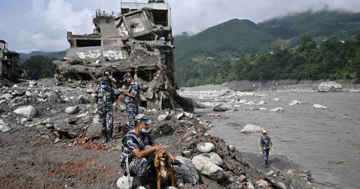 Impact of floods on the Nepal hydropower project (Image Source: social media)