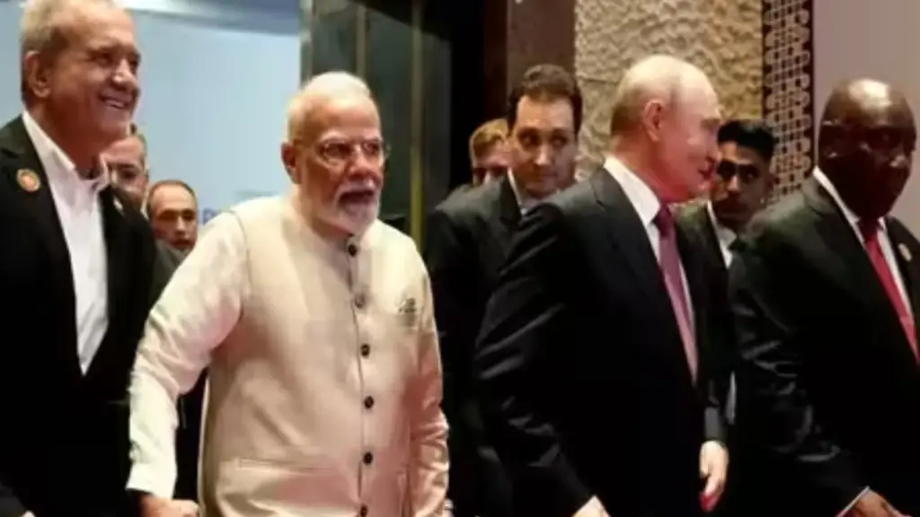 Bilateral meeting between PM Modi and Iranian President Masoud Pezeshkian (Image Source: social media)