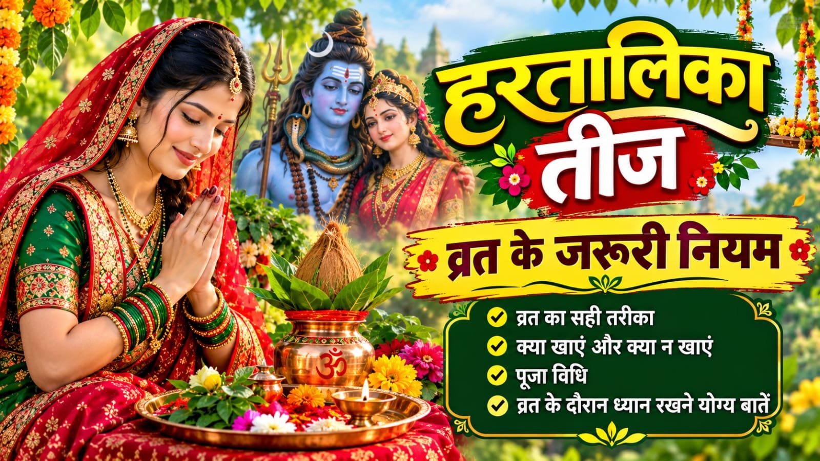 Hartalika Teej Vrat ( Image Source - AI Generated)