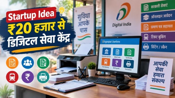 Startup Idea: ₹20 हजार से शुरू करें डिजिटल सेवा केंद्र, कम निवेश में कमाई का मौका