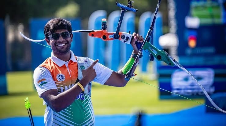 Dhiraj Bommadevara winning the World Cup gold(Image Source: Akashvani)