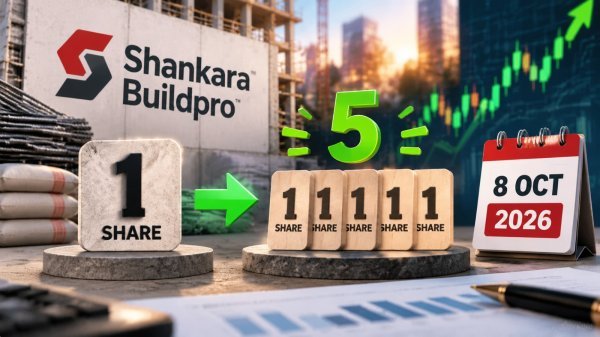 Shankara Buildpro Stock Split: 5 हिस्सों में बंटेंगे शेयर, 8 अक्टूबर है रिकॉर्ड डेट