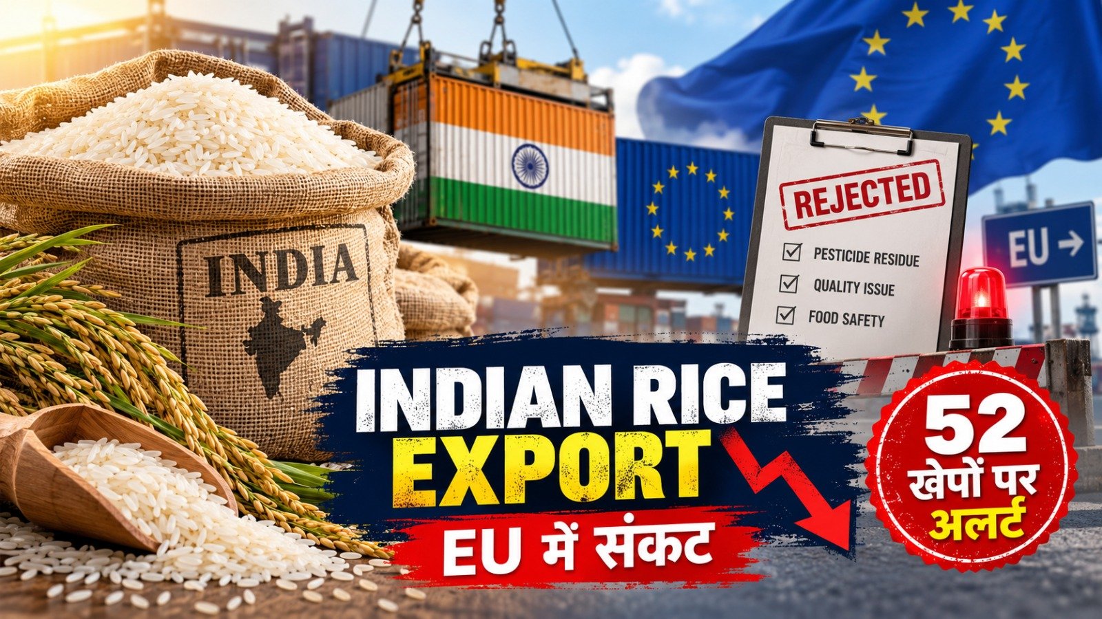 Crisis in Indian rice exports to the EU (Image Source: AI Photo)