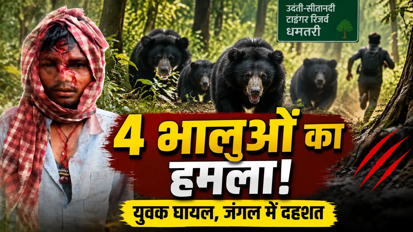 Bear attack in Dhamtari forest area(Image Source: AI Photo)