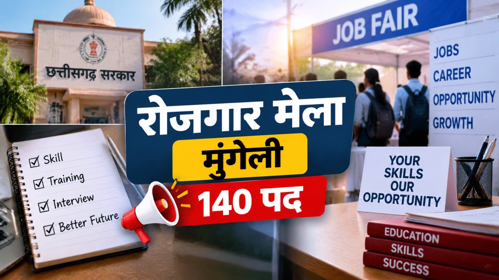 Recruitment opportunity for 140 posts in Mungeli (Image Source: AI Photo)