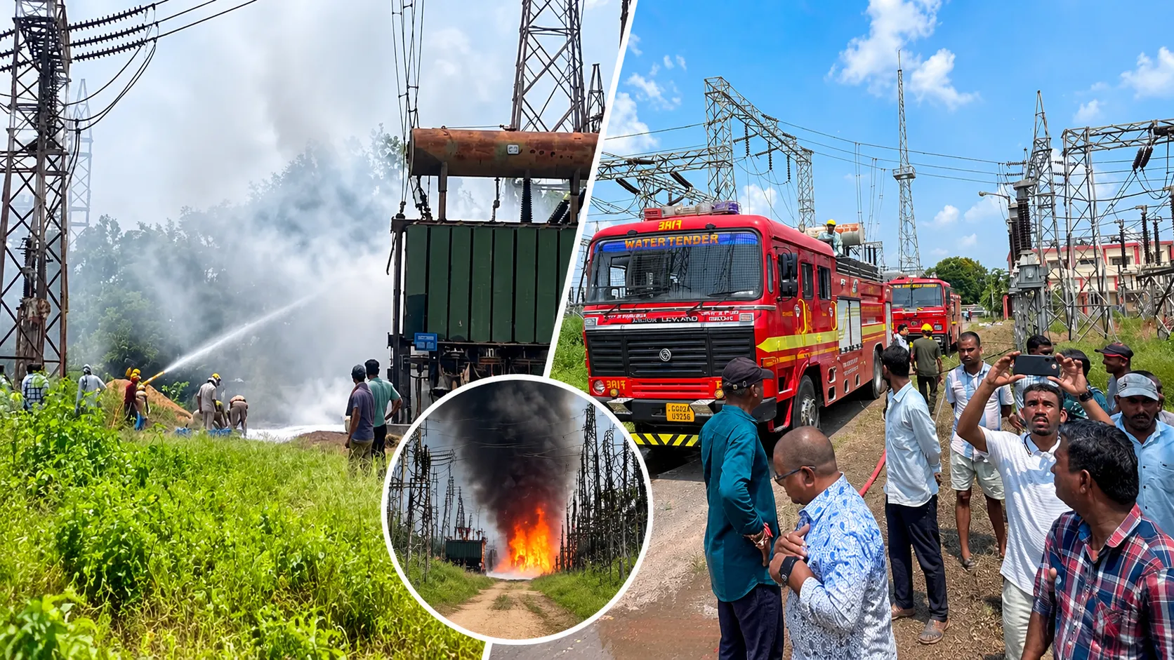 Gurur substation transformer fire(Image Source: social media)