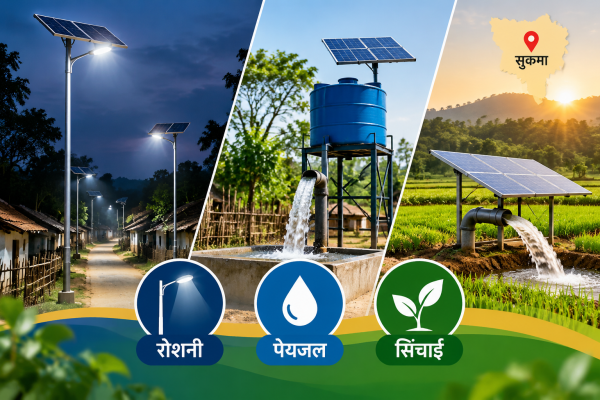 Solar Sujala Yojana: सौर ऊर्जा से बदल रही गांवों की तस्वीर, 71 हाईमास्ट, 672 पम्प और 4300 किसानों को मिला लाभ