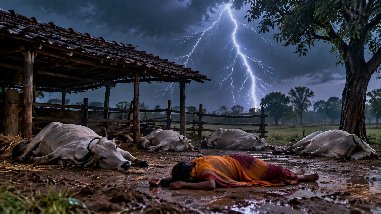 Lightning Strike Accident: जवाली में आकाशीय बिजली का कहर, महिला की मौत के साथ चार बैलों ने भी गंवाई जान