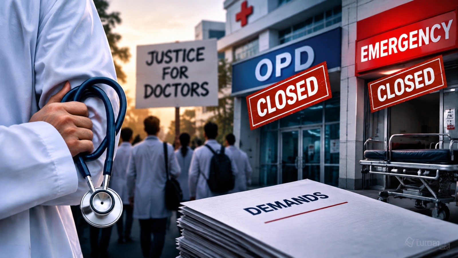 Chhattisgarh junior doctor protest news(Image Source: AI Photo)