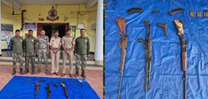 Bijapur police recover hidden Naxal weapons (Image Source: social media)