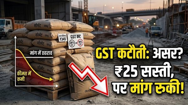 Impact of the GST cut: सीमेंट की बोरी 25 रुपए तक सस्ती, लेकिन मांग में क्यों नहीं आई तेजी?