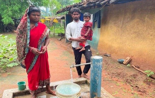 Tap water has reached every household in Gujra village.(Image Source: CGDPR)