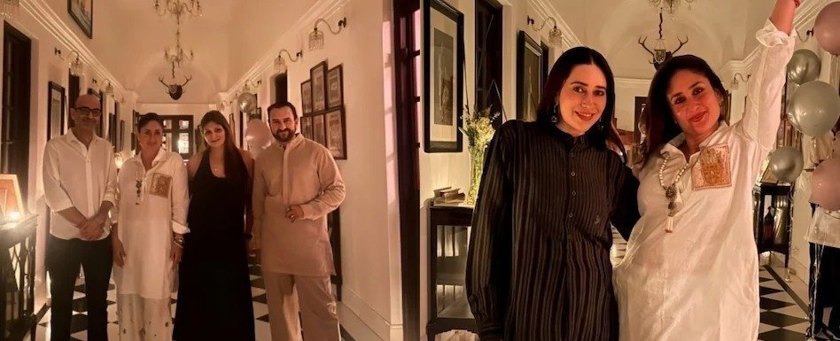 Kareena Kapoor in white pajama outfit at birthday party (Image Source: Social Media)