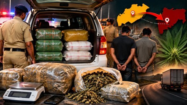 Ganja Smuggling: पुणे भेजी जा रही 74 लाख से अधिक की अवैध गांजा खेप जब्त, 2 तस्कर गिरफ्तार