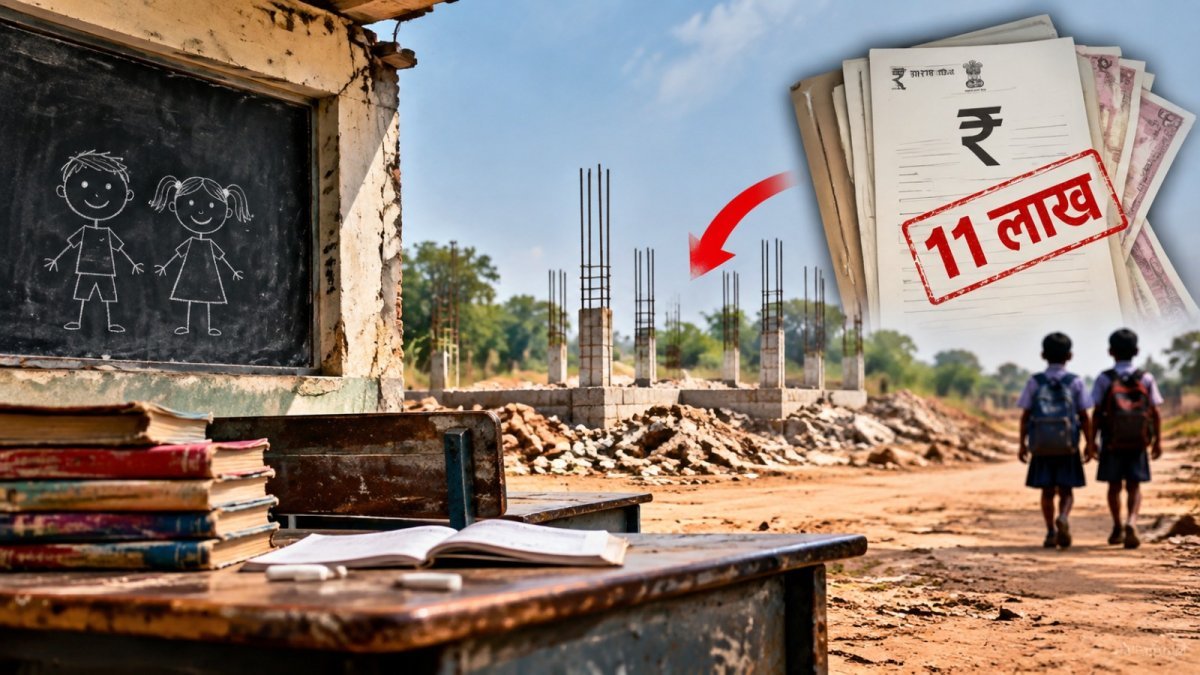 Government school without a building (Image Source: AI Photo)