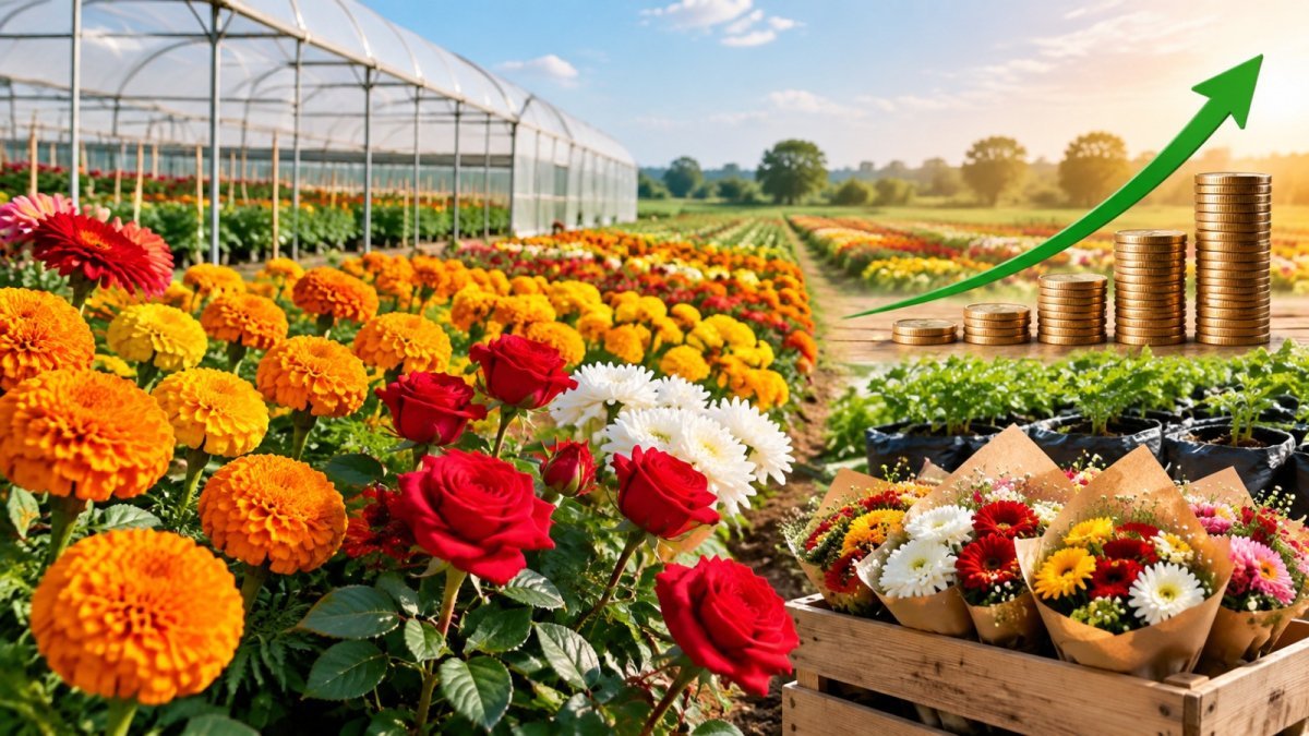 Flower farming startup idea (Image Source: AI Photo)