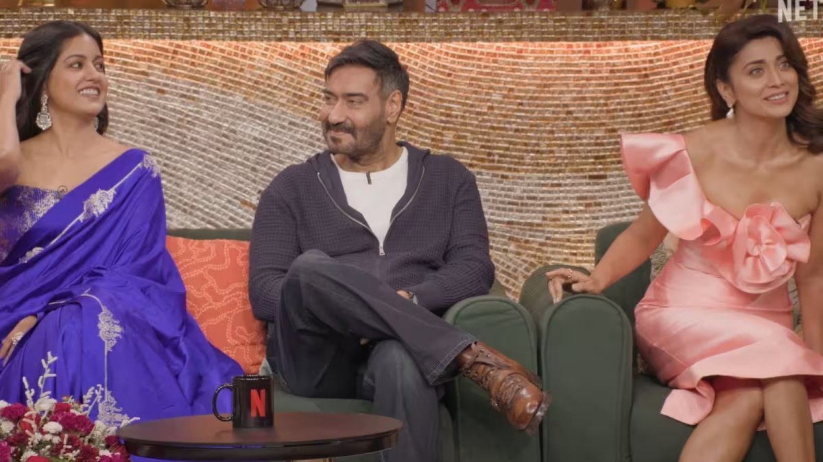Ajay Devgn and the team of Drishyam 3 on The Kapil Sharma Show (Image Source: Social Media)