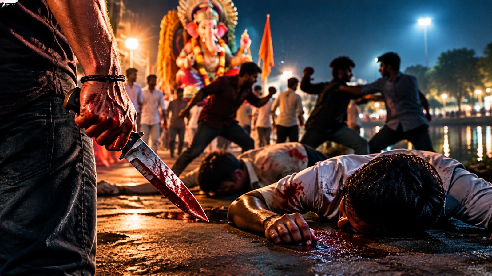 Ganesh Visarjan Violence: नशेड़ियों ने 3 युवकों को चाकू से गोदा, 30 से ज्यादा टांके आए, शहर में 2 अन्य जगह भी हंगामा