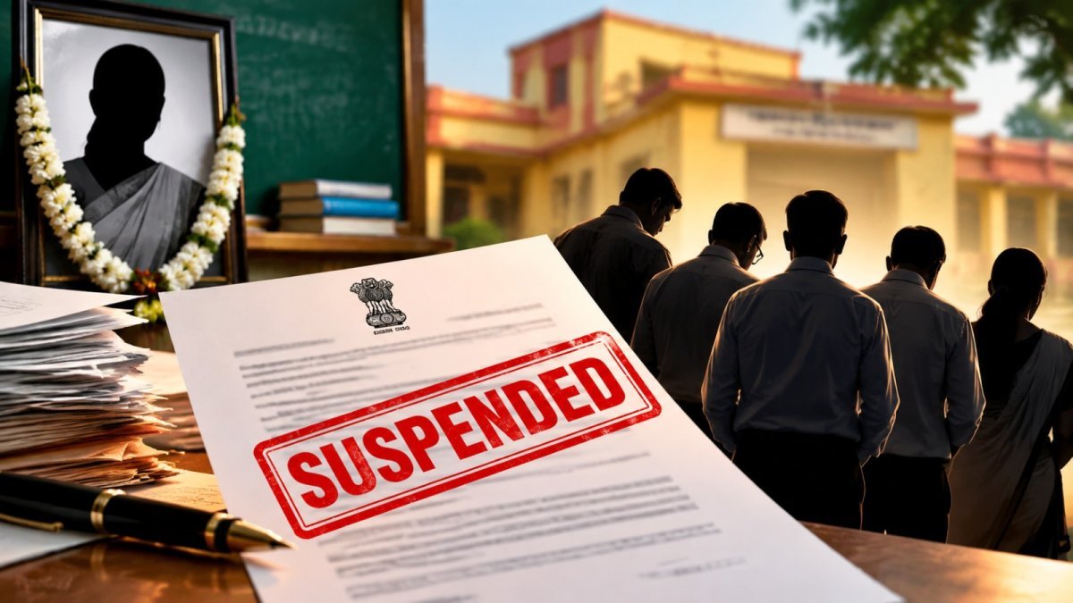 6 officers suspended for stalling pension file (Image Source: AI Photo)