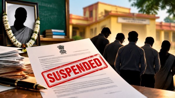 Government Employees Suspended: दिवंगत शिक्षक का पेंशन केस लटकाने पर बड़ी कार्रवाई, 6 अधिकारी-कर्मचारी सस्पेंड