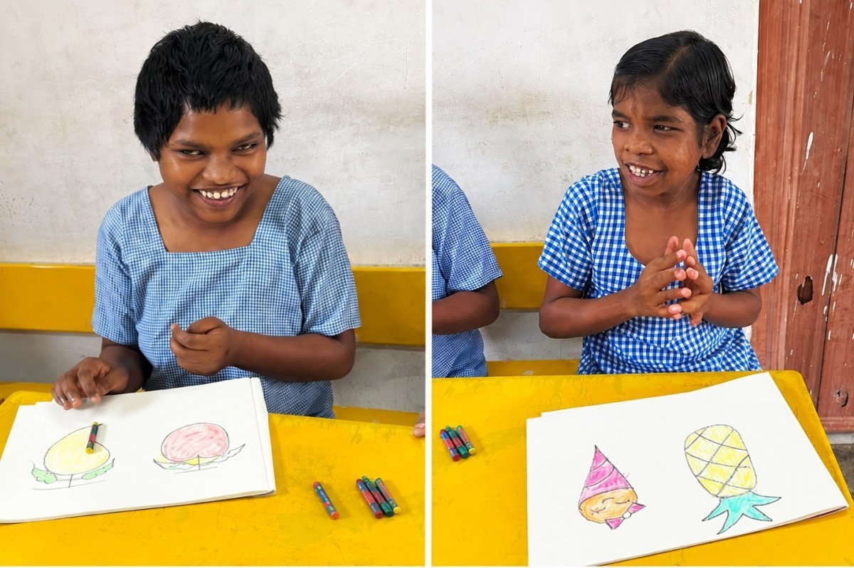 Girls adorned the India of their dreams with colors.(Image Source: CGDPR)