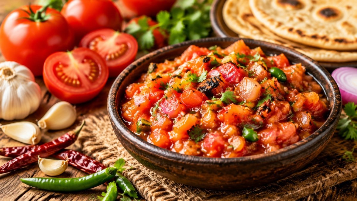 Tomato Chokha Recipe Dish (Image Source: AI Genrated)