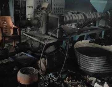 Plastic factory fire in Korba(Image Source: Keertiman Media)