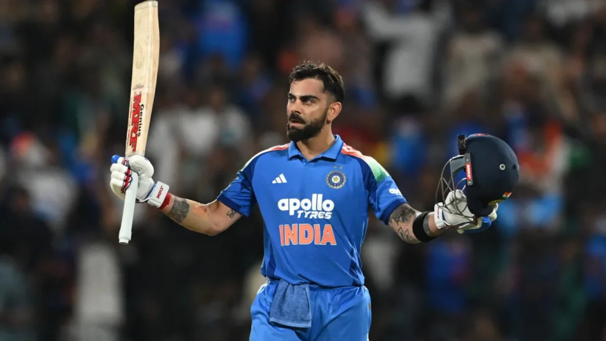 Virat Kohli after scoring a century in ODI match (Image Source: social media)
